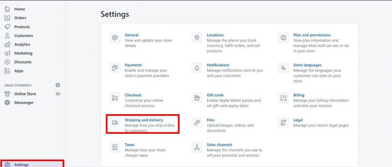 Set up Shipping on Shopify for Dropshipping