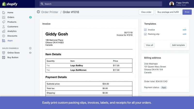 Order Printer (Orders & Shipping)